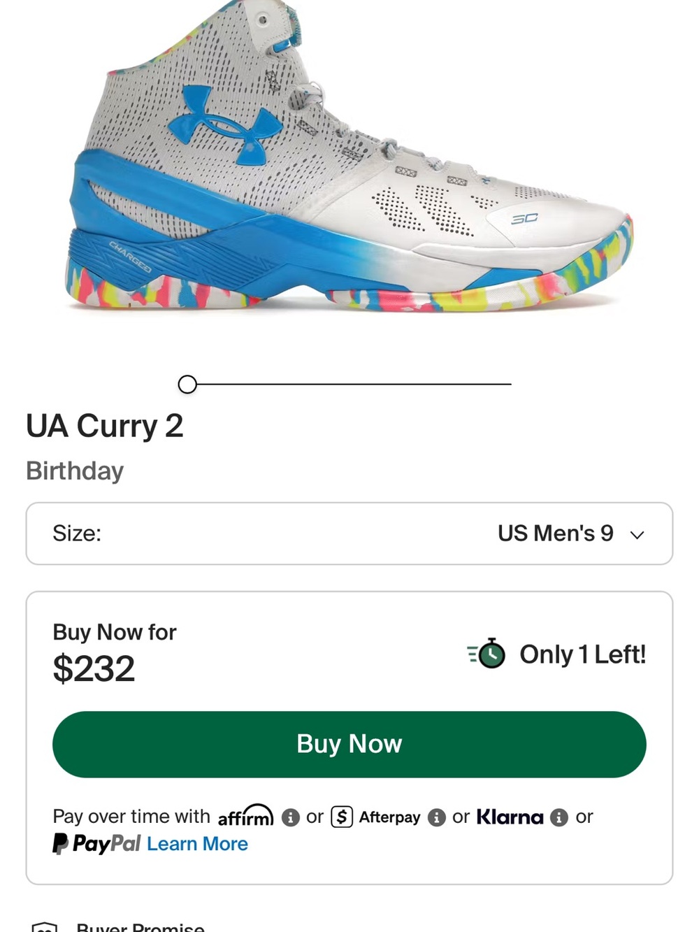UA Steph Curry Birthday Edition Basketball Shoes